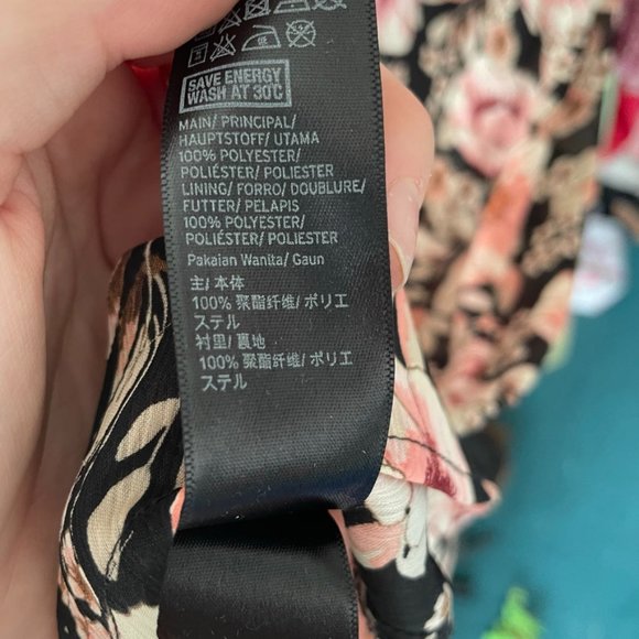 Topshop Tall Peony Blush Pink Tea Dress Sz 4 - Picture 10 of 10